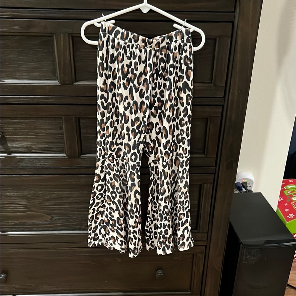 Leopard Print Girls Bell Bottoms